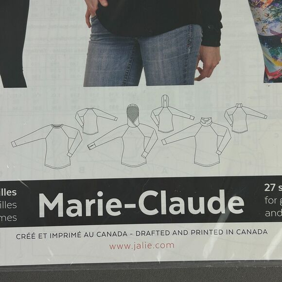 Jalie 3667 Marie Claude Long Sleeve Raglan Pullover Sewing Pattern 27 Sizes - Picture 4 of 10